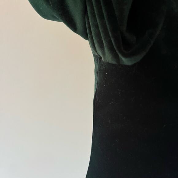 Green Velvet Long Sleeve Maxi Dress Sz M Whimsygoth Forest Fairy Grunge Y2K - Picture 4 of 9